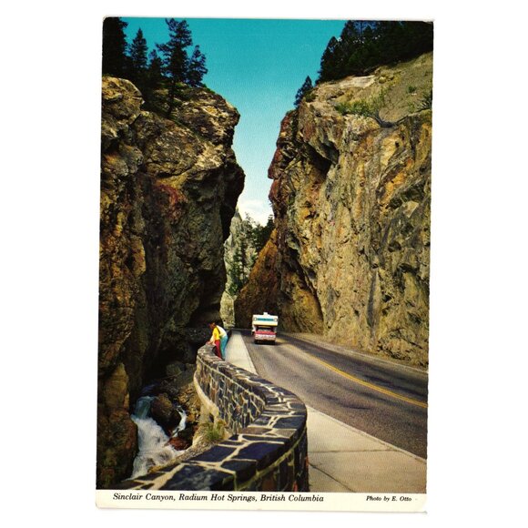 Sinclair Canyon Radium Hot Springs British Columbia Postcard Vintage Scenic View - Picture 1 of 2